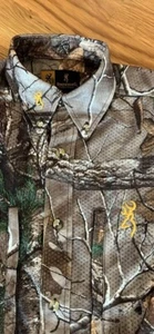 Browning Wasatch Long Sleeve Mesh Real Tree Camouflage Lite Shirt - Small - Picture 1 of 9