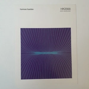 Brochure Harman/Kardon HK2000 Stereo Cassette Deck Tape Player Harman Kardon F - Imagen 1 de 5