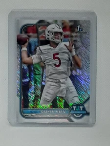 Graham Mertz 2021-22 Bowman University - 1st Chrome Shimmer #10 - Wisconsin - Bild 1 von 2