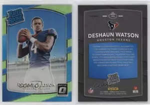 2017 Donruss Optic Rated Rookie Lime Green Prizm Deshaun Watson #195 Rookie RC - Picture 1 of 3