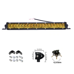 Barra de luz de trabajo LED 8D 13 pulgadas 120W amarilla punto todoterreno niebla conducción coche camión ATV - Imagen 1 de 7