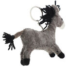 Stuffed Keychain Wool Felt Donkey Pendant Key Chain Hanging Stuffed Animal