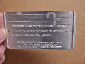 Australia Built Ford Data Plate Compliance tag Style 2 FPS-0125 - Picture 1 of 3