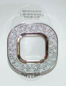 BATH & BODY WORKS PEARL GEM SQUARE SCENTPORTABLE HOLDER CAR VISOR CLIP FRESHENER - Picture 1 of 5