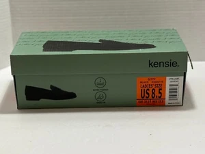 Kensie Ladies' Penny Loafer, Padded Footbed, Slip-On Style, Lightweight, Black - Picture 1 of 12