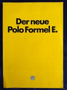 VW Polo Prospekt,  11.1980 Modell: Formel E - Bild 1 von 2