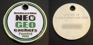 Neo Geo (Northeast Ohio Geocachers) Geocoin Path Tag - Picture 1 of 1