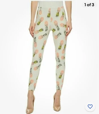 HUE Women's Size S Leggings Skimmer Pineapple Sand Simply Stretch Pant jeans NWT - Image 1 of 4