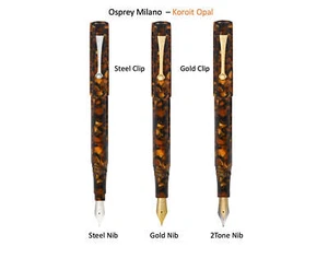 Osprey Milano - Koroit Opal Fountain Pen with EEF/EF/F/M/B/BB nib choices - Picture 1 of 4