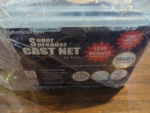 Fitec SS100L Super Spreader Cast Net, Blue Mono, 7' Radius, 3/8" Mesh 1Lb Per FT - Picture 1 of 2