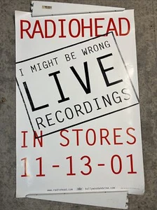 Radiohead I Might Be Wrong Live Recordings Album Shop Poster 2001 - Picture 1 of 2