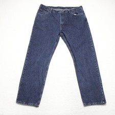 Wrangler Men's Size 42x32 Blue Regular Fit Straight Leg 100% Cotton Denim JeansL