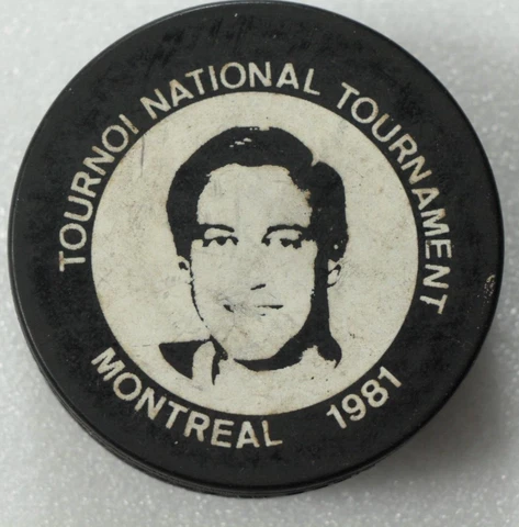 1981 Montreal National Tournament Hockey Puck Jean Beliveau Canadiens Cover
