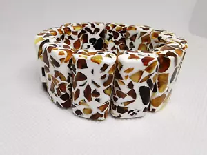 MASSIVE BRACELET MOSAIC FROM BALTIC AMBER - Picture 1 of 7