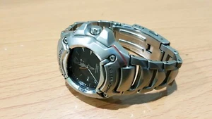 Vintage Premium G-Shock Stahl Gliederuhr MRG MTG-120 Analog Grün EL. Punktlicht  - Bild 1 von 12