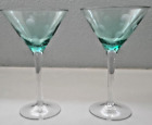 Polka Dot Green Martini Glasses