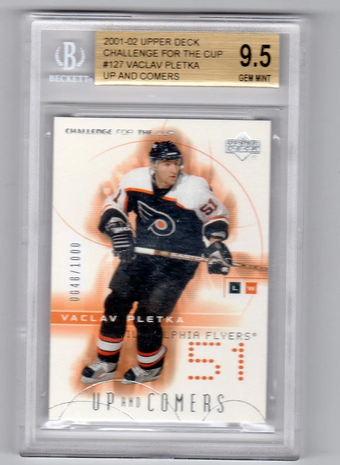 2001-02 UPPER DECK CHALLENGE FOR THE CUP VACLAV PLETKA #127 UP AND COMERS 9.5 - Image 1 of 1
