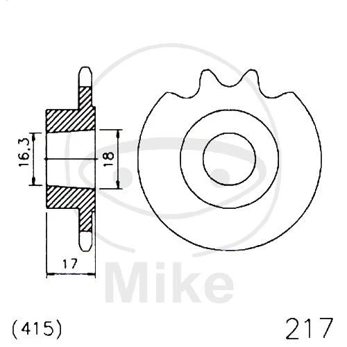 Ritzel 11 Zähne Teilung 415 für Hercules KX-5 50 - Bild 1 von 1