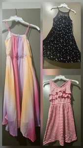 Girls Dresses Lot Of 3 Size L AND 8 - Picture 1 of 9