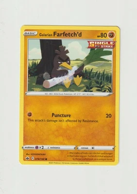 Galarian Farfetch'd Pokemon SWSH06 Sword & Shield Chilling Reign Card 078/198 - Image 1 of 3