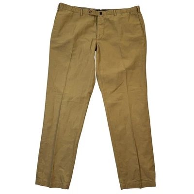 Pantalones Chinos Incotex Para Hombres 42x32 Ajuste Clásico Patrón B Caqui Algodón Suave Informal Foto 1 de 4