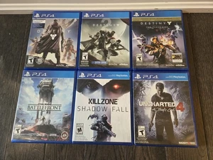 PlayStation 4 Game Bundle Destiny Uncharted 4 Killzone Star Wars Lot Of 6 - Picture 1 of 2