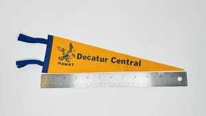 Decatur Central Hawks 12”  High School Pennant. 1950’s - Picture 1 of 2
