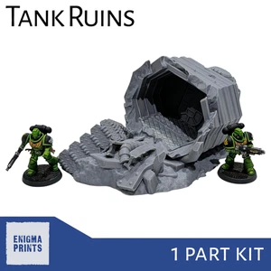 Tank Ruins - 28mm Imperial 3D Printed Terrain for Tabletop Wargaming - Picture 1 of 7