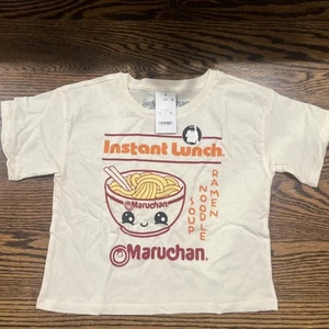 Maruchan Ramen Noodle Instant lunch Soup Unisex White Graphic T-Shirt Kids M (8) - Picture 1 of 3