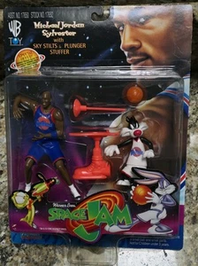 Space Jam Michael Jordan Sylvester Sky Zanco y émbolo Stuffer 1996 WB Playmates - Imagen 1 de 4