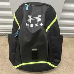 Under Armour NEXT Athlete Issued Contain Backpack 34L Black Green Pink - Picture 1 of 9