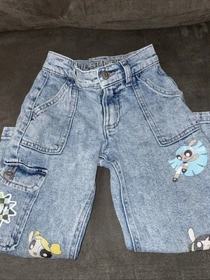 Y2K girls power puff Justice jeans size 6 - Image 1 of 4