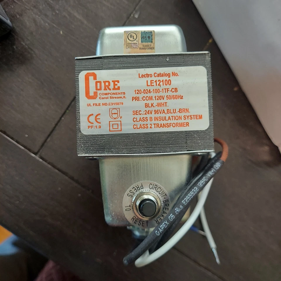 Core Components LE12100 Transformer 120v to 24V 120-024-100-1TF-CB T1795