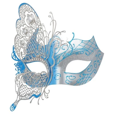 Mysterious Venetian Butterfly Shiny Butterfly Lady Masquerade Halloween Mardi... - Image 1 of 4