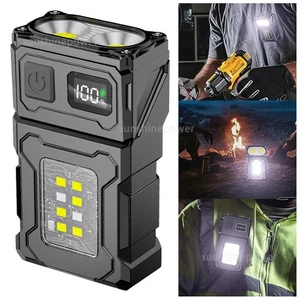 USB Rechargeable Multifunctional Keychain Light LED Torch Taschenlampe Work Lamp - Picture 1 of 22