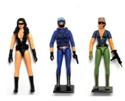 LOTE DE FIGURAS DE ACCIÓN GI JOE 3,75 PULGADAS Baronesa Cobra Oficial GI JANE SET Personalizado Foto 1 de 4