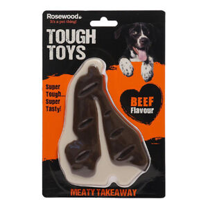 Rosewood Tough Toys Meaty Beef Takeaway Steak Small Dog Toy | 