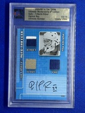 2005-06 ITG Ultimate Memorabilia Trifecta Auto Patrick Roy JERSEY PAD GLOVE /18