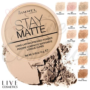 RIMMEL STAY MATTE LONG LASTING PRESSED POWDER **CHOOSE YOUR SHADE** - Picture 1 of 16