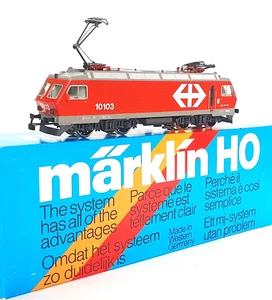 Marklin AC HO 1:87 Swiss SBB Re 4/4 #10103 "Lüina" ELECTRIC LOCOMOTIVE MIB`85! - Picture 1 of 16