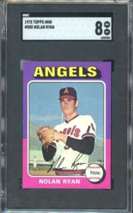 Topps Mini #500 1975 Nolan Ryan Angels Salón de la fama SGC 8 casi nuevo-como nuevo - Imagen 1 de 3
