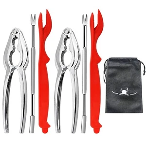 Seafood Tools Set Crab Crackers and Tools Lobster Crackers and Picks Set - Picture 1 of 7