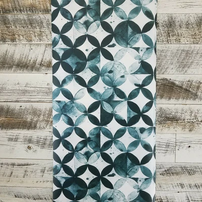Paul Brent Black Blue Green Moroccan Tile Peel and Stick Modern Wallpaper Diy - Image 1 of 4