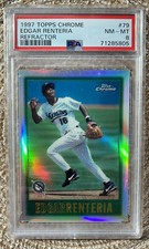 1997 Topps Chrome Refractors #79 Edgar Renteria PSA 8 NM-MINT.  2010 WS MVP