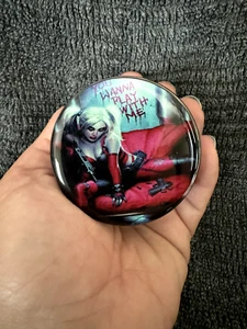 Herb Grinder Crusher Metal 4 piece Harley Quinn Joker 2.5" x 1.5" - Picture 1 of 2
