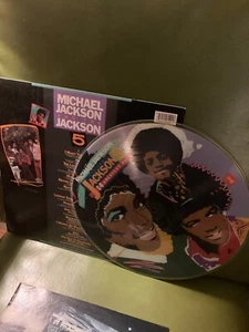 Michael & Jackson 5 14 Greatest Hits PICTURE DISC W/ Poster VG+ - Picture 1 of 3
