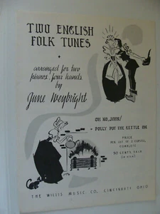 Polly Put the Kettle On arr junio Weybright 1942 2 pianos 4 manos 2 folios - Imagen 1 de 1
