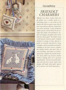 Rabbits & Ducks Pillows Cross Stitch Magazine Pattern - Quilt Borders - Picture 1 of 2