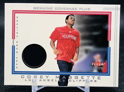 Camiseta Corey Maggette 2001-02 Fleer Cobertura Genuina Plus Los Angeles Clippers   Foto 1 de 2