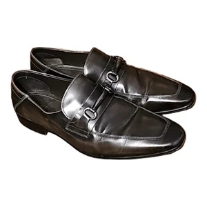 BRUNO MAGLI Smoke Gray Leather Horsebit Loafers - Size 13 - Picture 1 of 8